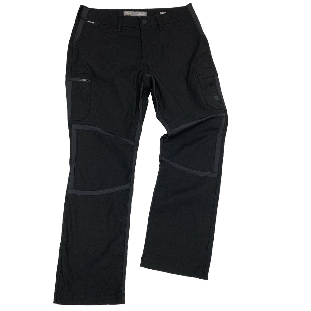 Ariat Work Rebar Pants Women 30S Black Perfect Rise Straight Canvas